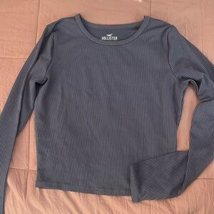 Hollister Long Sleeve Baby Tee Blue Size S